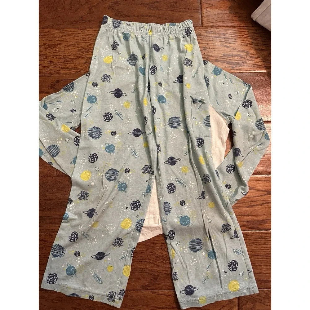 Garnet Hill Kids Medium M Space Planets Solar System Pajama Set